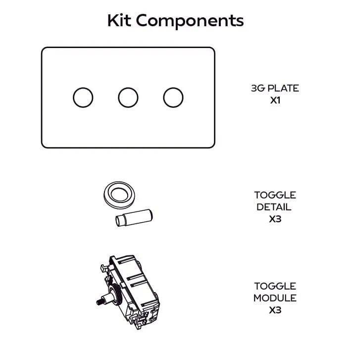 PALO 3G Two Way Toggle Light Switch - Brass
