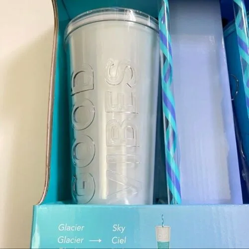 Parker Lane Color Changing Double Wall Straw Tumblers, 22OZ (White & Blue available)