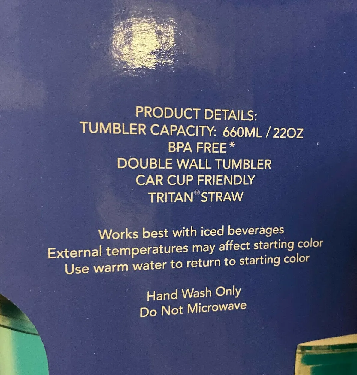 Parker Lane Color Changing Double Wall Straw Tumblers, 22OZ (White & Blue available)