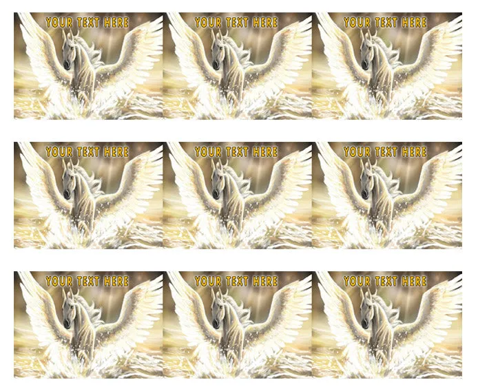 Pegasus - Edible Cake Topper, Cupcake Toppers, Strips