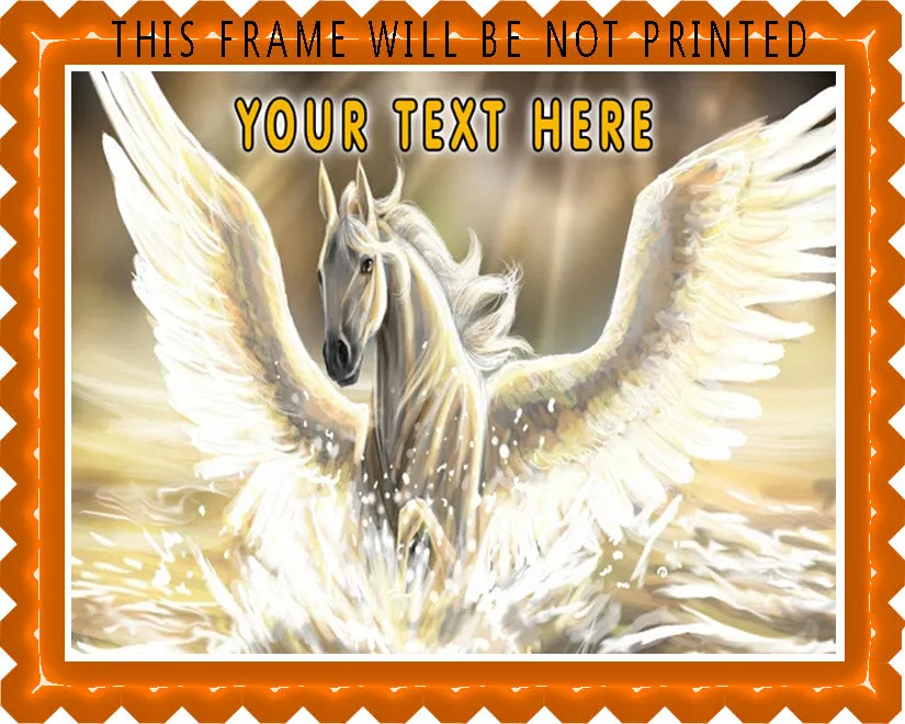 Pegasus - Edible Cake Topper, Cupcake Toppers, Strips