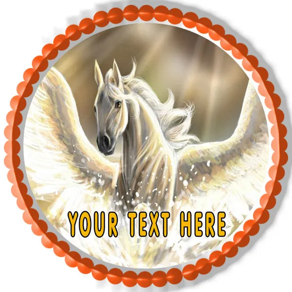 Pegasus - Edible Cake Topper, Cupcake Toppers, Strips