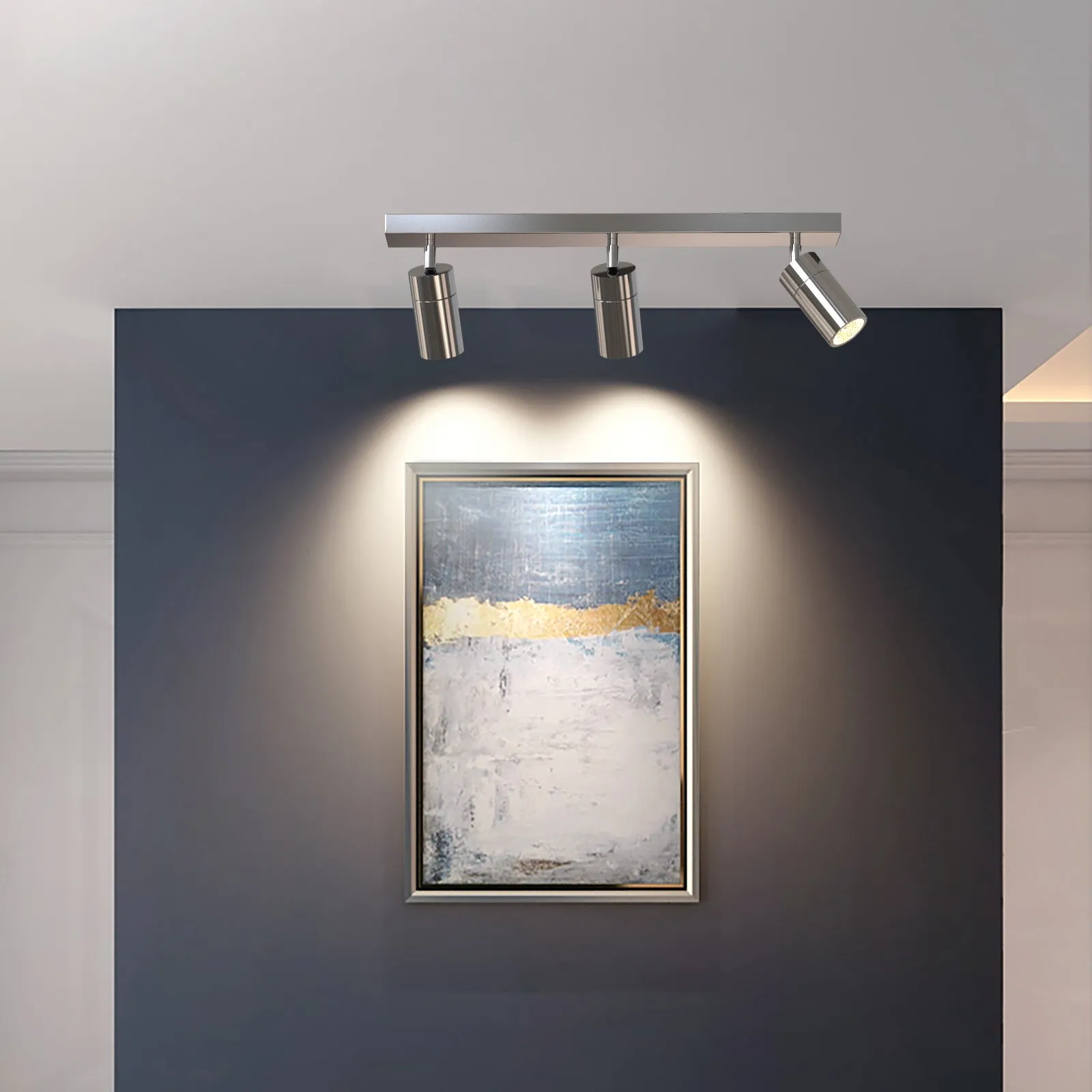 PILLAR 3-Light Adjustable Spotlights Outdoor Wall Light Garage IP65 GU10 base