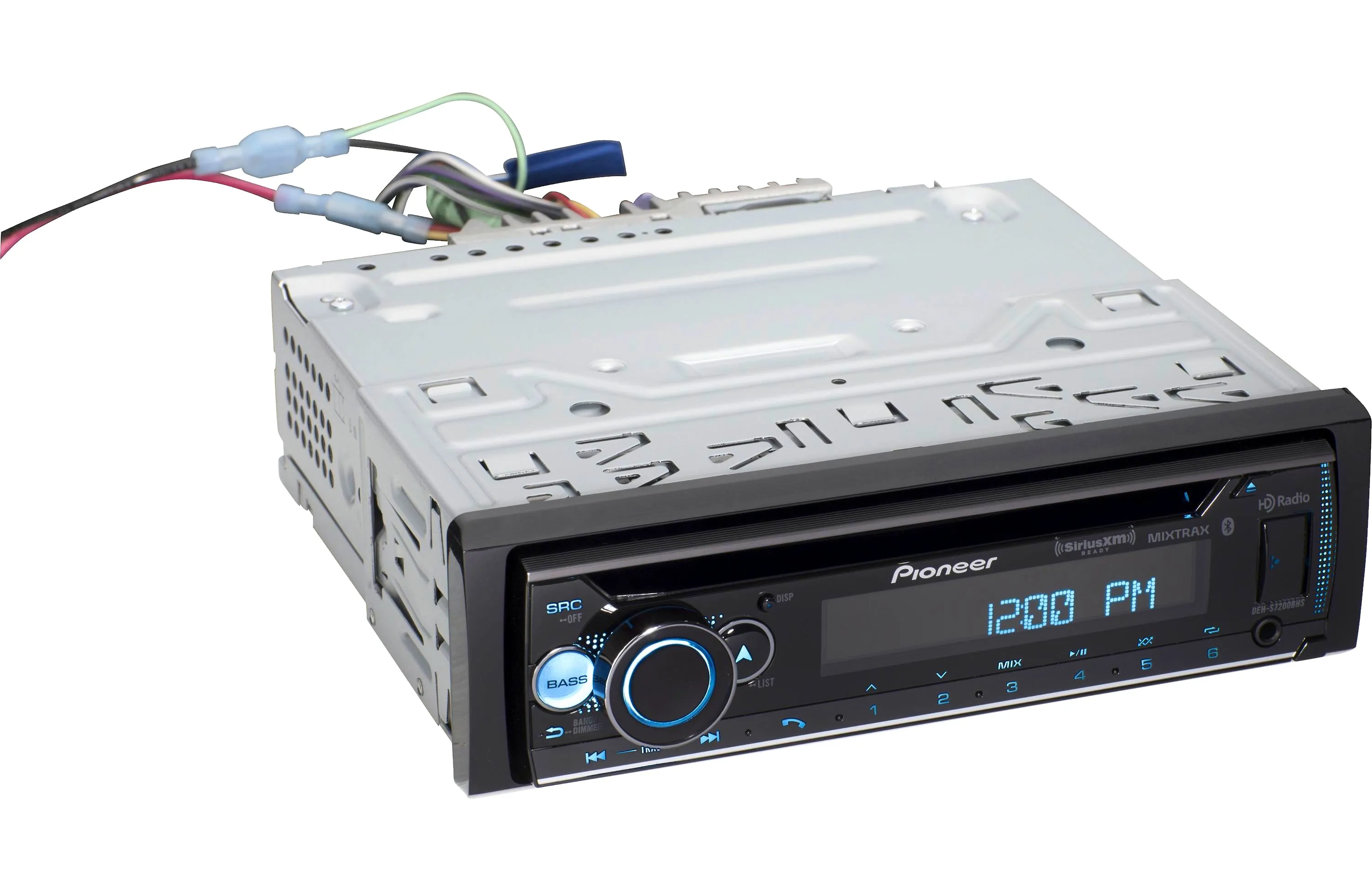 Pioneer DEH-S7200BHS Single DIN CD Receiver, Built-in Bluetooth HD Radio Tuner and SiriusXM Ready