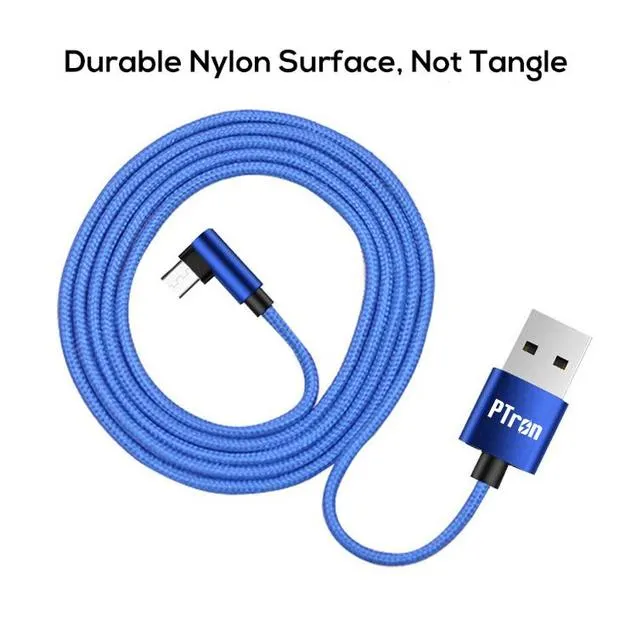 PTron Solero Lite 2A Data Cable L Shape Charging Cable For Android Smartphones (Blue)
