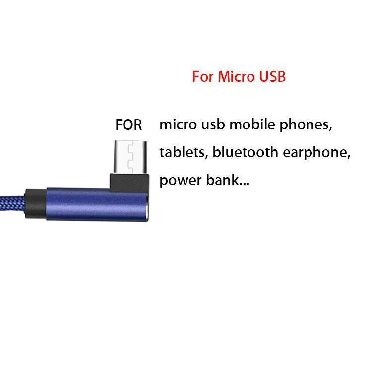 PTron Solero Lite 2A Data Cable L Shape Charging Cable For Android Smartphones (Blue)
