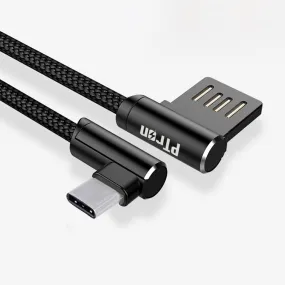 PTron Solero USB To Type C Data Cable - L Shape Design Charging Cable For All Type C Smartphones