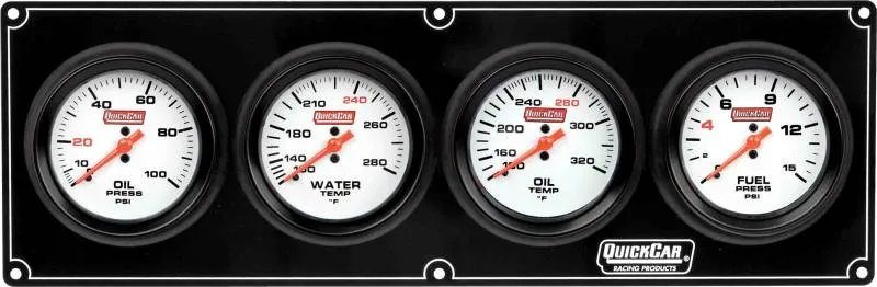 QuickCar Extreme 4 Gauge Dash Panel - WT/OP/OT/FP