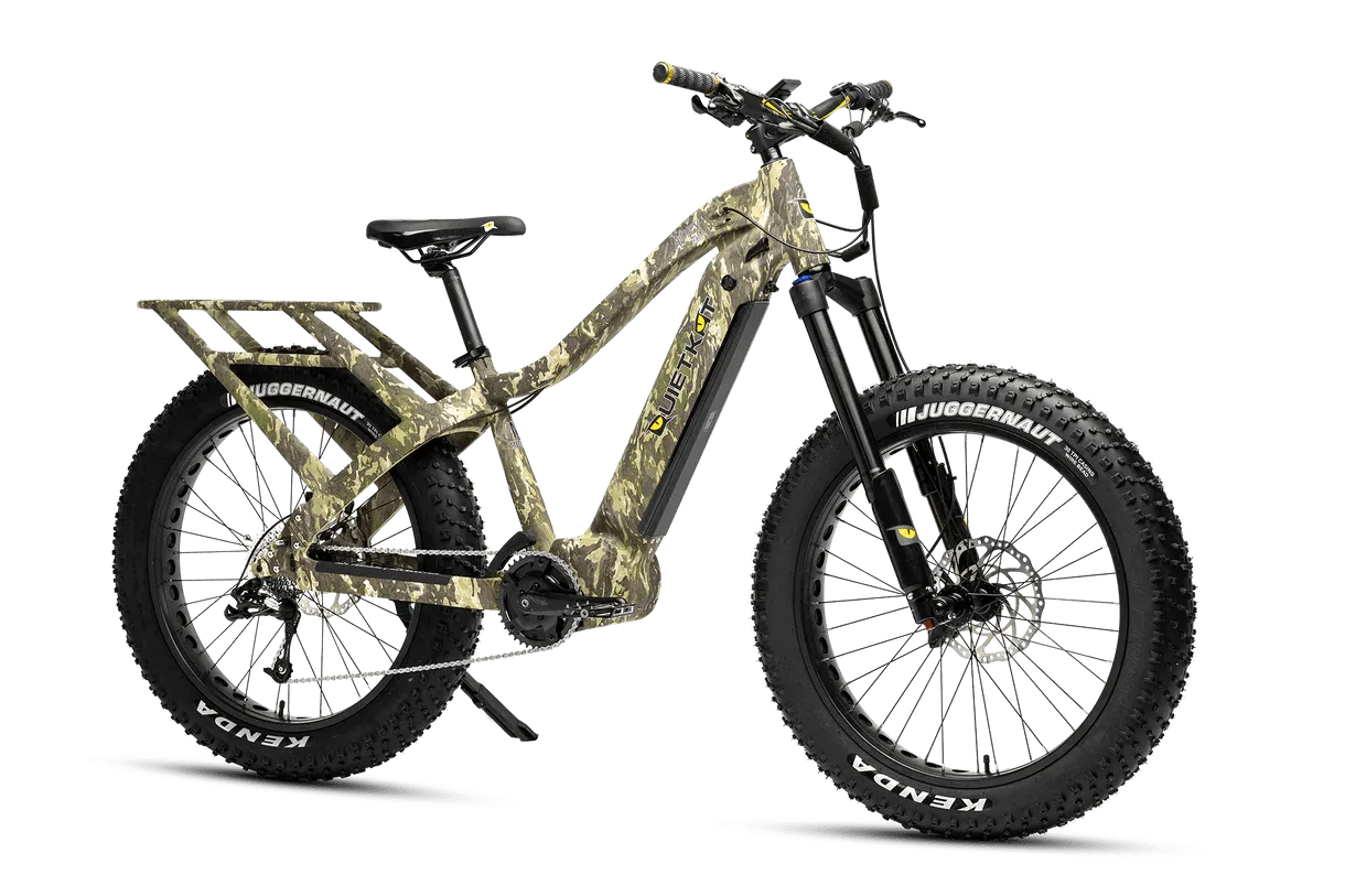QuietKat Apex Pro All-Terrain Fat Tire Electric Bike 48V, 17.25Ah, 1000W Mid-Drive Motor with Variable Power Output Technology to select between Class 1, 2, 3, and Unlimited Modes