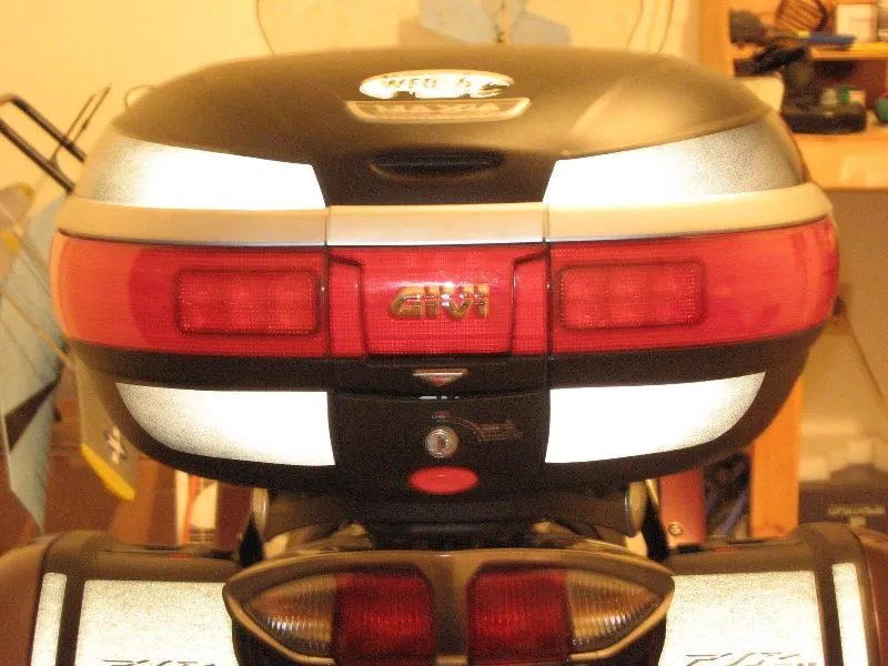 Reflective Decals for Givi E52 Top Case (Black)