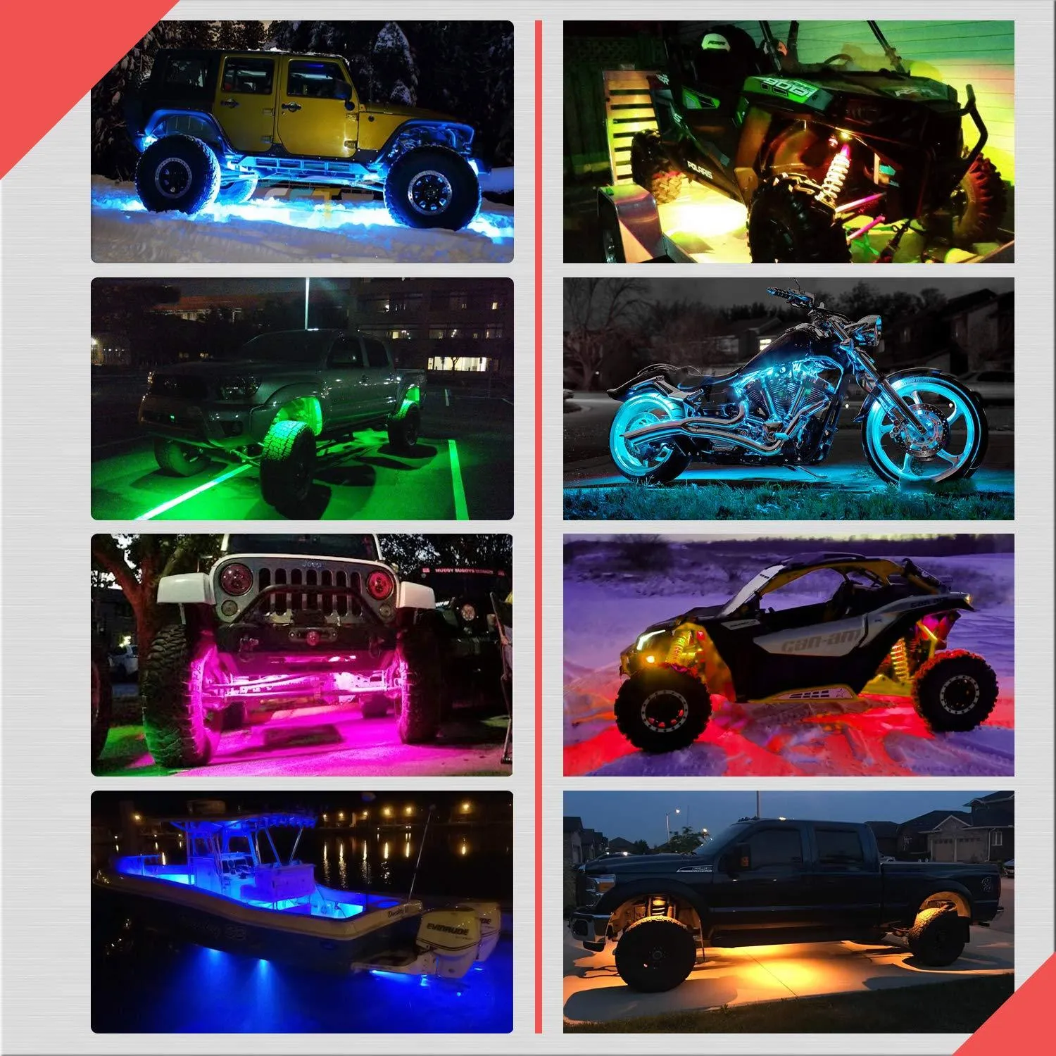 RGB LED Rock Lights, 6 Pod Lights SWATOW 4x4 Multicolor Neon LED Lights w/Bluetooth Control Underglow Trail Rig Lights Wheel Rock Lights for Truck Jeep Car ATV UTV RZR