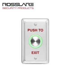 Rosslare - EXHO4 -  Elegant Push Button Switch w/Light Ring - N.O. Piezo - 8-30 VDC