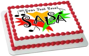 Salsa - Edible Cake Topper, Cupcake Toppers, Strips