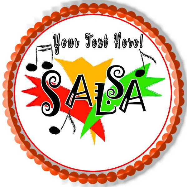 Salsa - Edible Cake Topper, Cupcake Toppers, Strips