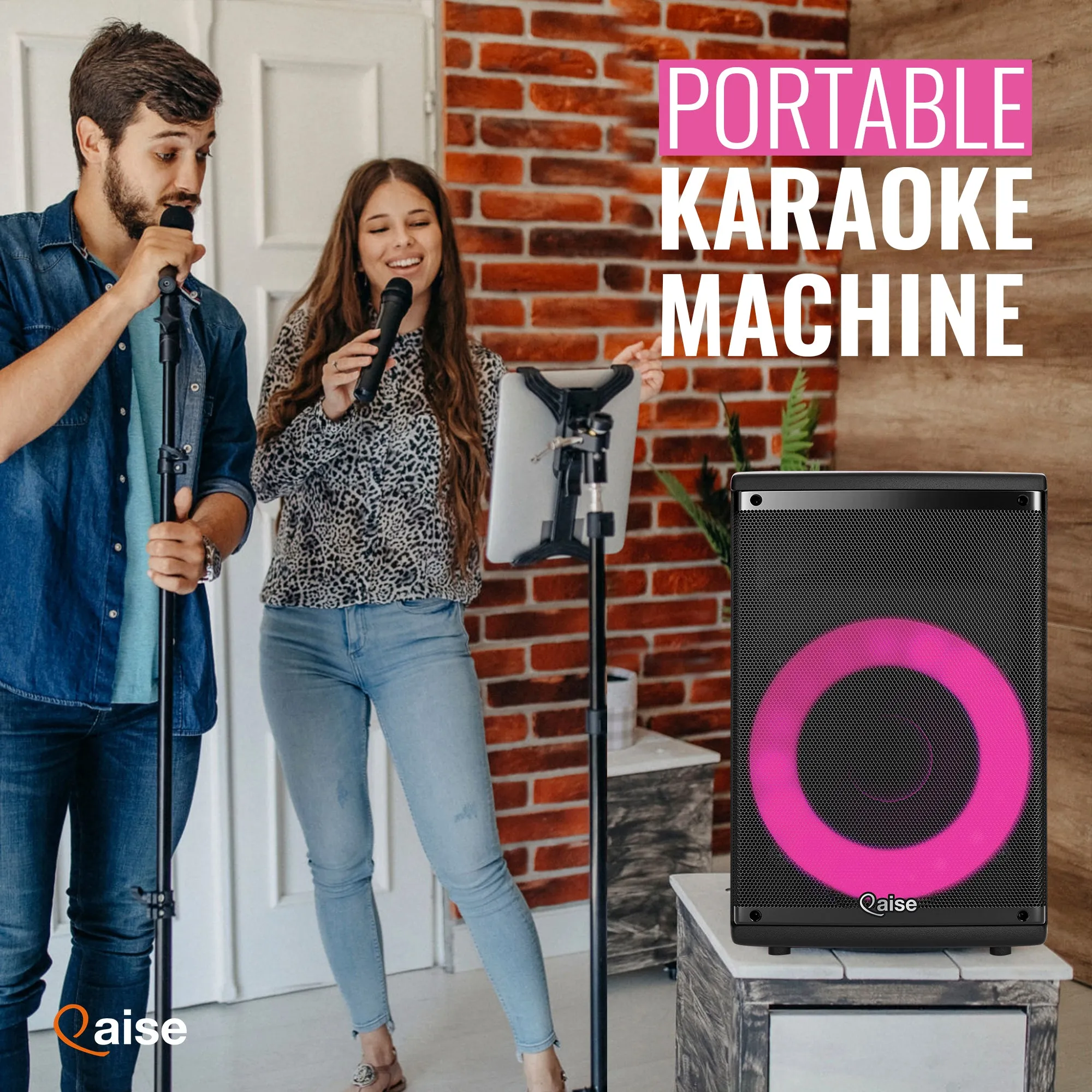 SB-801 - Wireless PA Speaker with Built-in 8” Subwoofer hitting up to 3500 Watts peak power. HD Sound System for indoor/Outdoor Parties.