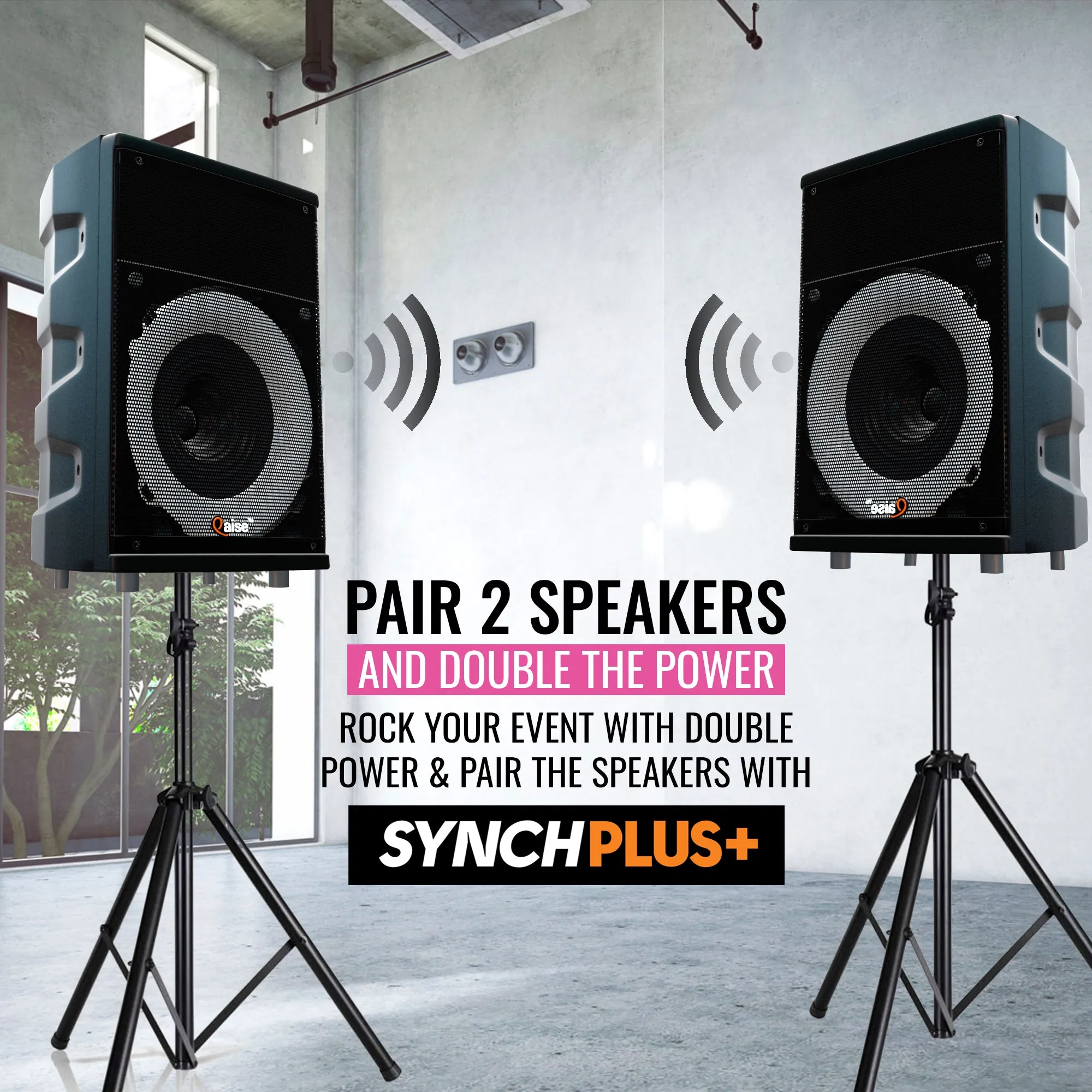SB-801 - Wireless PA Speaker with Built-in 8” Subwoofer hitting up to 3500 Watts peak power. HD Sound System for indoor/Outdoor Parties.