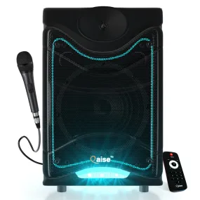 SB-802 - Wireless PA Speaker with Built-in 8” Subwoofer hitting up to 3500 Watts peak power. Portable Party Boombox