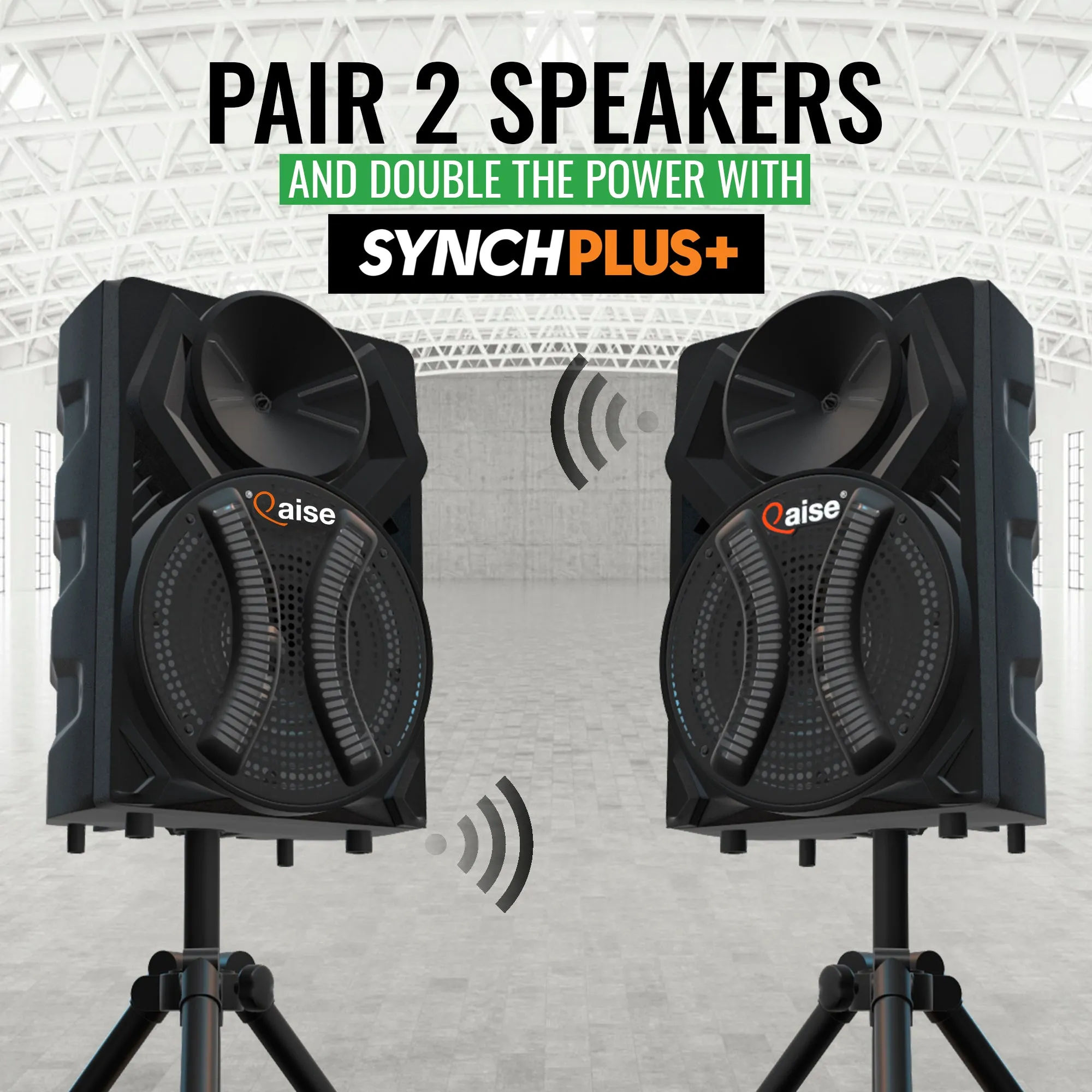 SB-803 - Wireless PA Speaker with Built-in 8” Subwoofer hitting up to 3500 Watts peak power. HD Sound System for indoor/Outdoor Parties.