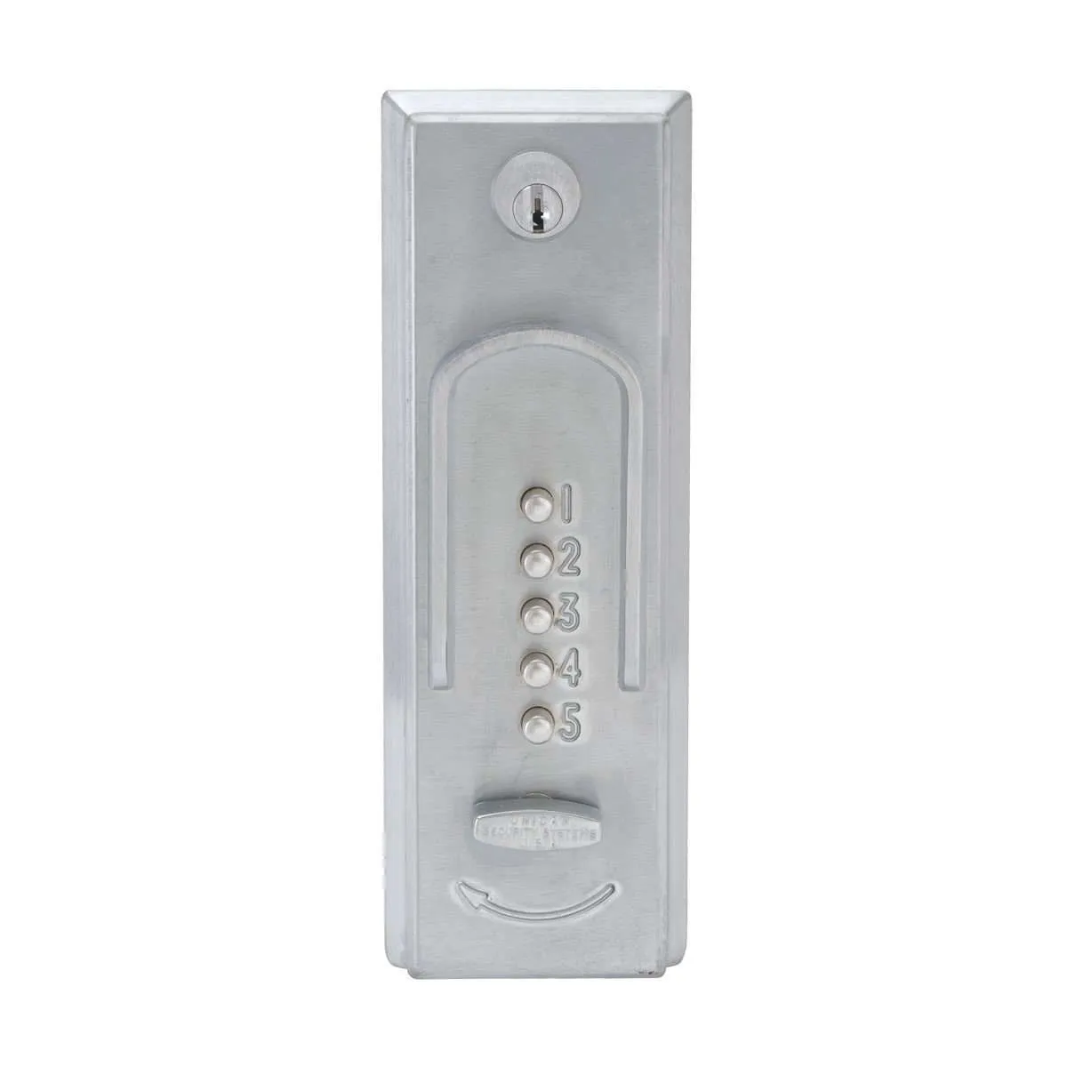 Simplex - 2015 - Mechanical Pushbutton Keyless Exit Trim Lock - Thumbturn - 2¾" Tailpiece - Satin Chrome