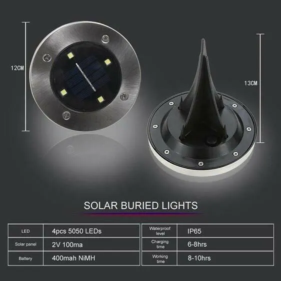 Solar Powered Floor Path LED Light
