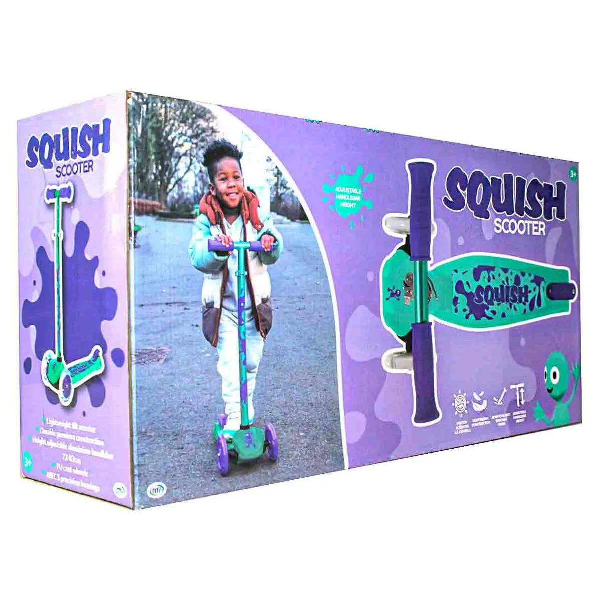 Squish Mini Flex LED Tilt n' Turn Scooter Teal