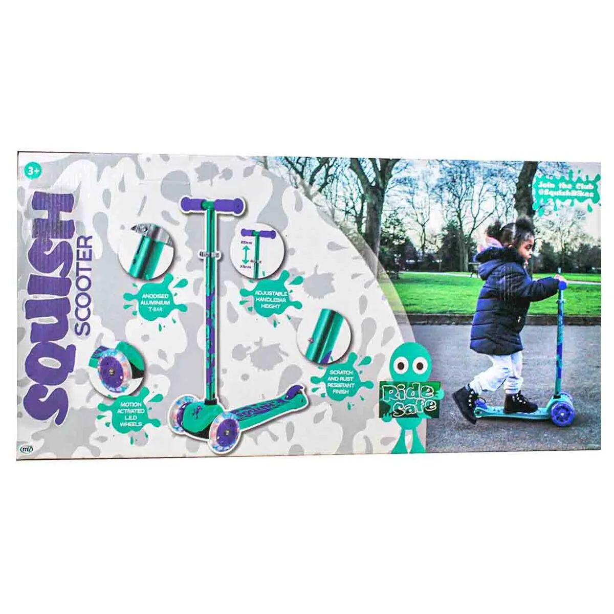 Squish Mini Flex LED Tilt n' Turn Scooter Teal