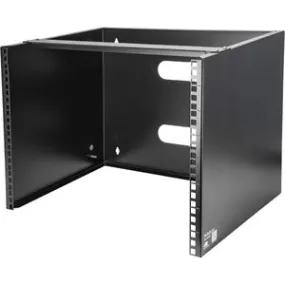 StarTech.com 8U Wall Mount Rack, 14in Deep, 19 inch Wall Mount Network Rack, Wall Mounting Patch Panel Bracket for Switch/IT Equipment