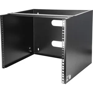 StarTech.com 8U Wall Mount Rack, 14in Deep, 19 inch Wall Mount Network Rack, Wall Mounting Patch Panel Bracket for Switch/IT Equipment