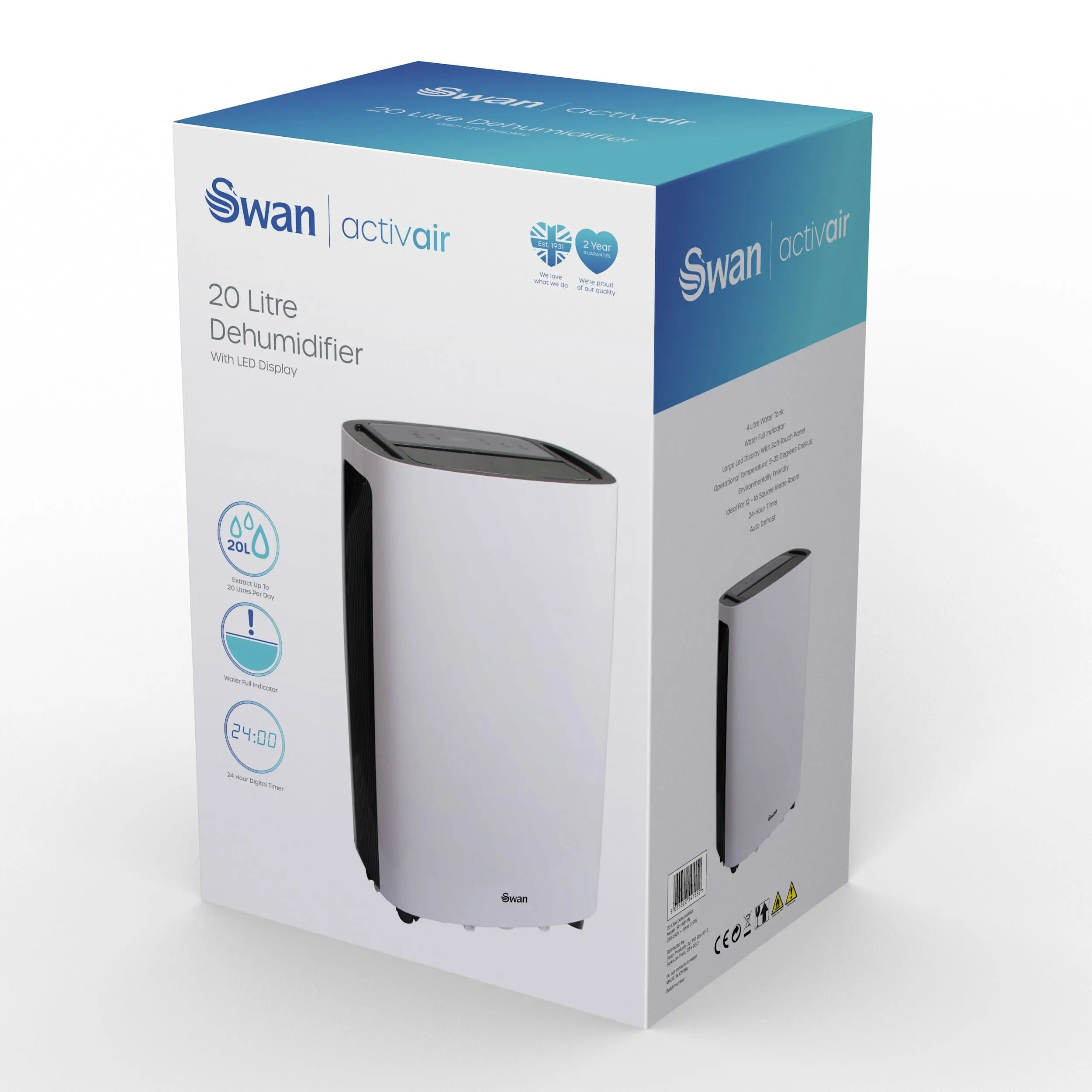Swan 20 Litre Low Energy Dehumidifier