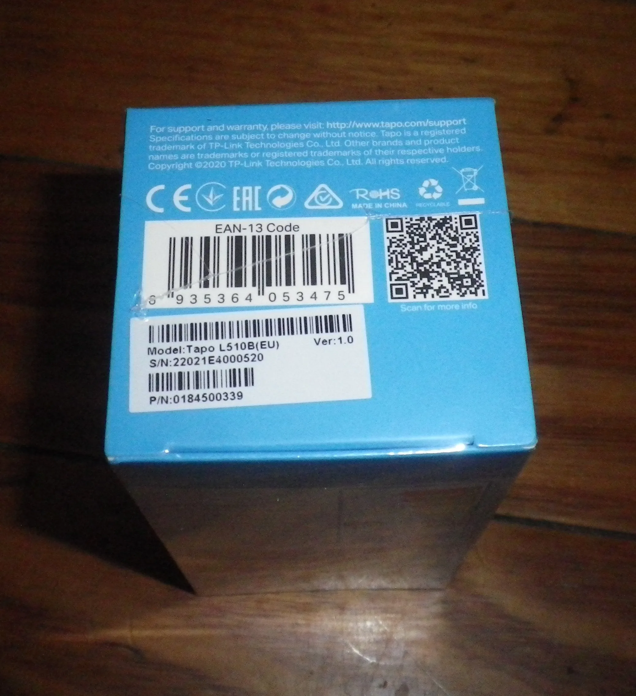 Tapo Dimmable White WiFi Smart LED Globe 8.7Watt 240Volt BC - Part # L510B