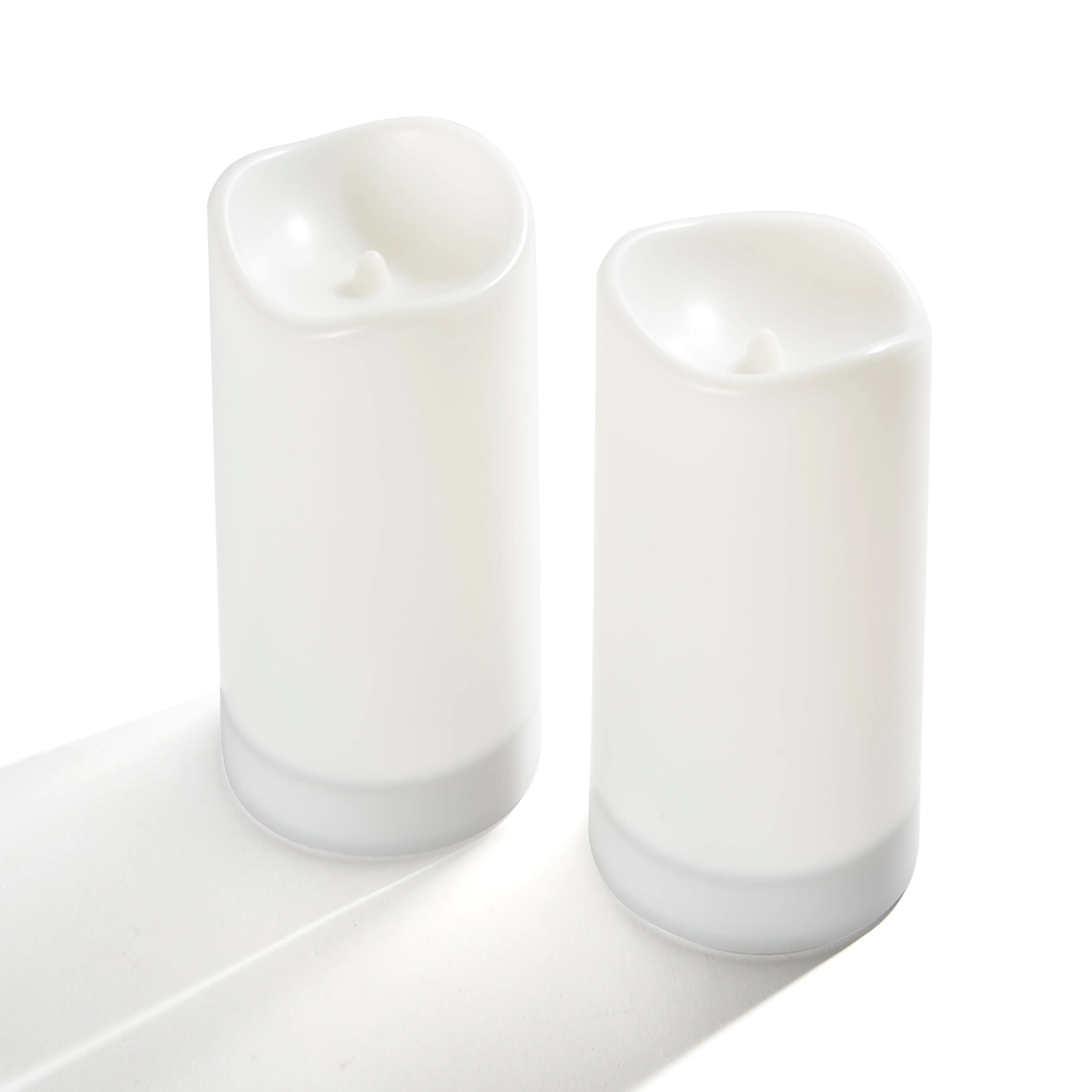 Thea Solar Powered Candles, Set of Two, 4"x 8"