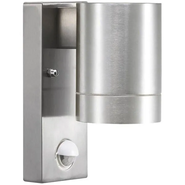 Tin Maxi Sensor Outdoor Wall Light in Black or Aluminium
