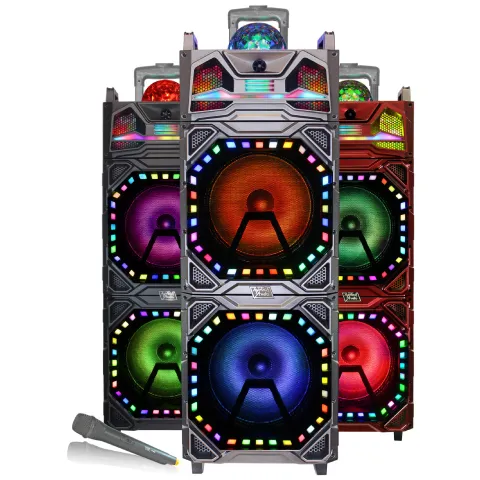 TOPTECH EDGE-212 Portable Bluetooth Speaker with Disco Lights & Powerful Sound