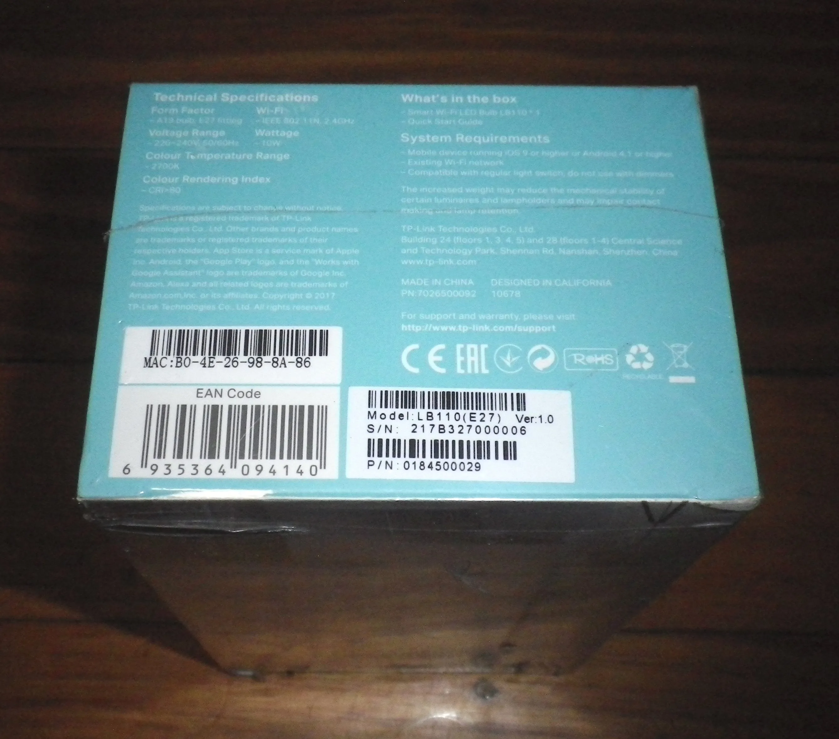 TP-Link Dimmable White WiFi Smart LED Globe 10Watt 240Volt ES/BC - Part # LB110