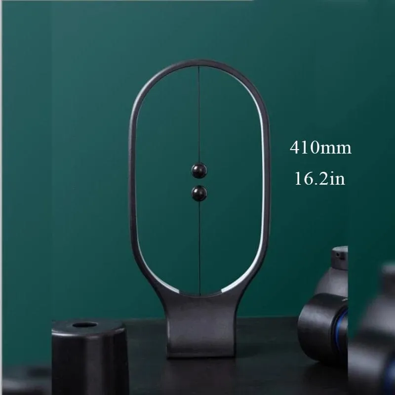 Unique Magnetic Design Clock Tabletop LED Lamp With Base