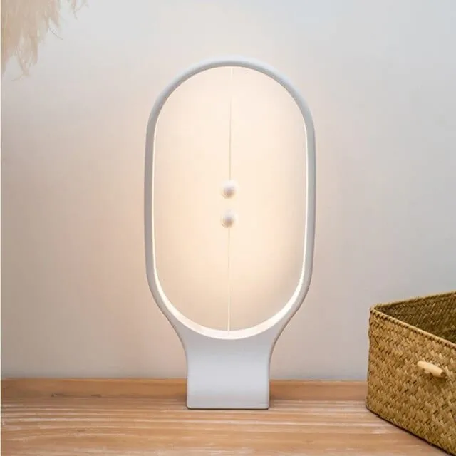 Unique Magnetic Design Clock Tabletop LED Lamp With Base