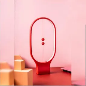 Unique Magnetic Design Clock Tabletop LED Lamp With Base