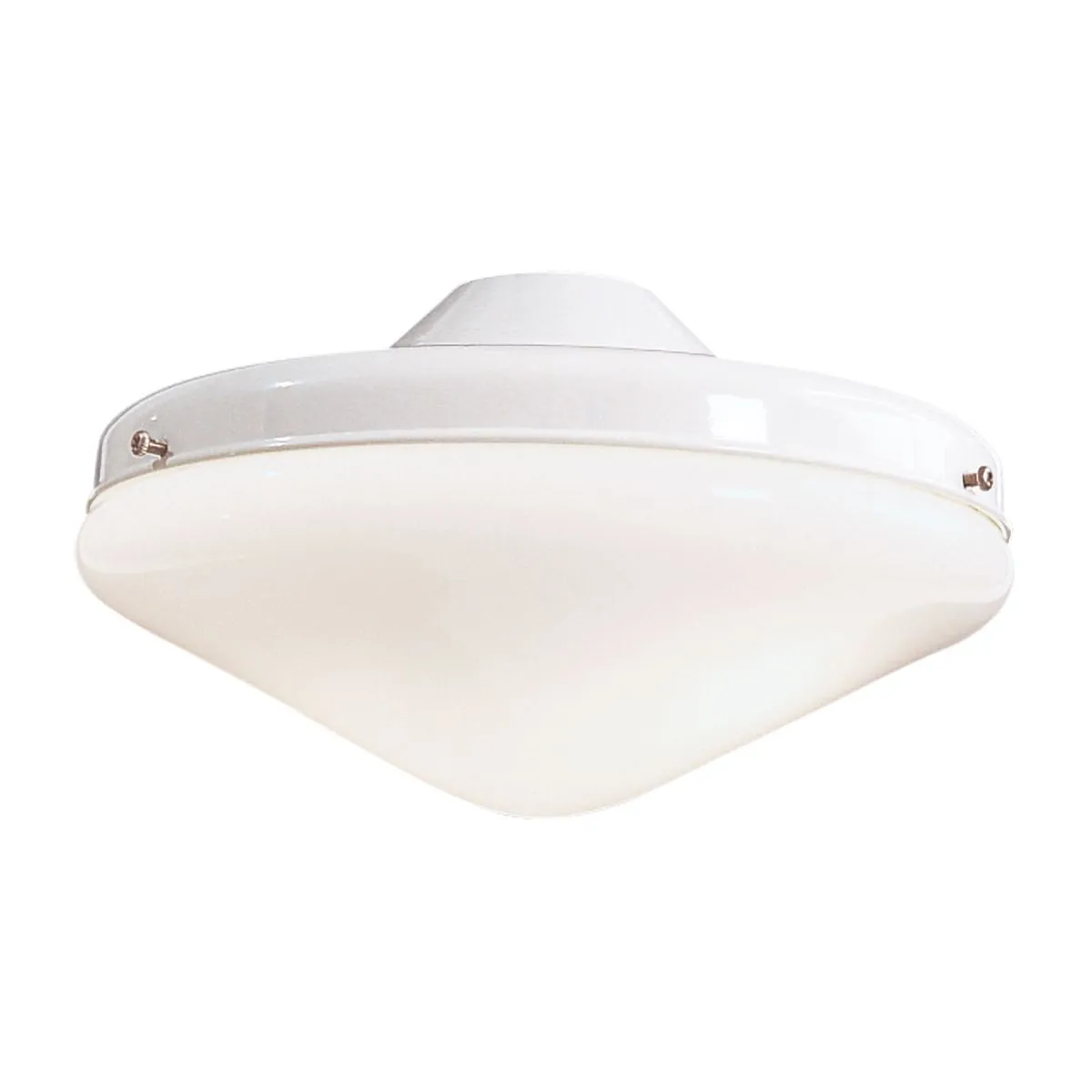 Universal 10 In. Two Lights LED Ceiling Fan Light Kit, White Finish