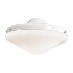 Universal 10 In. Two Lights LED Ceiling Fan Light Kit, White Finish