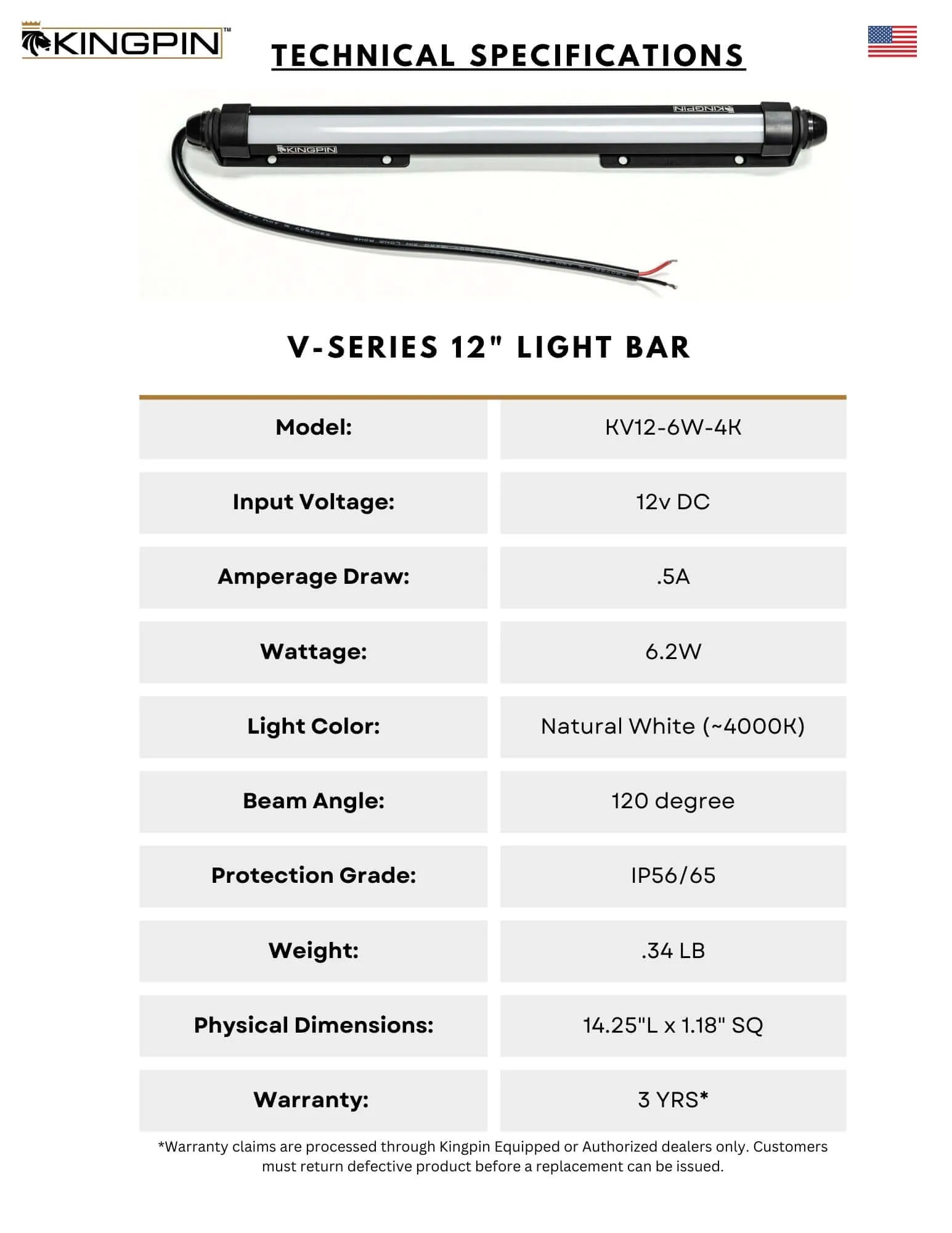 V-Series 12" Light, 10-Pack