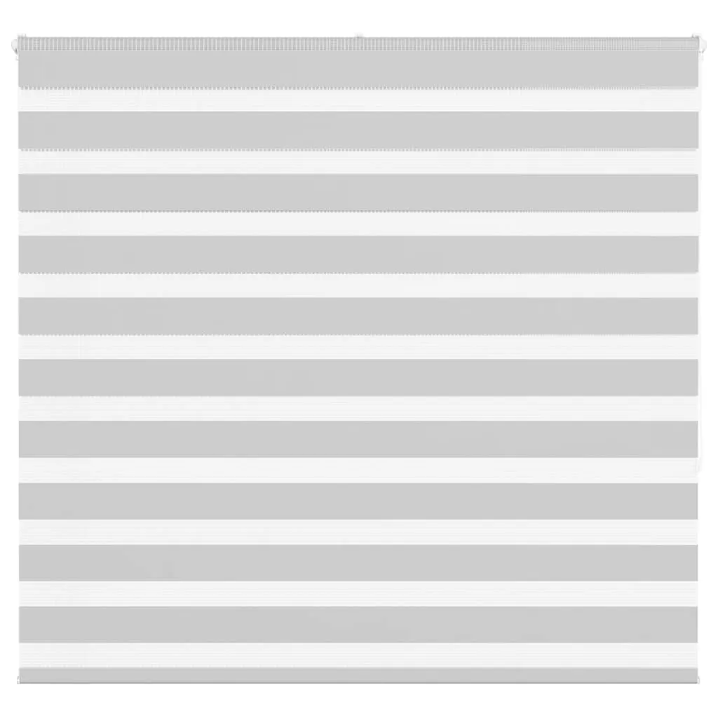 vidaXL Zebra Blind Light Grey 160x150 cm Fabric Width 155.9 cm Polyester