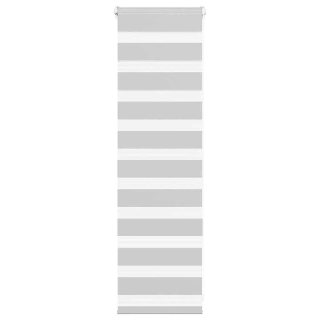 vidaXL Zebra Blind Light Grey 45x100 cm Fabric Width 40.9 cm Polyester