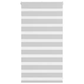 vidaXL Zebra Blind Light Grey 90x100 cm Fabric Width 85.9 cm Polyester
