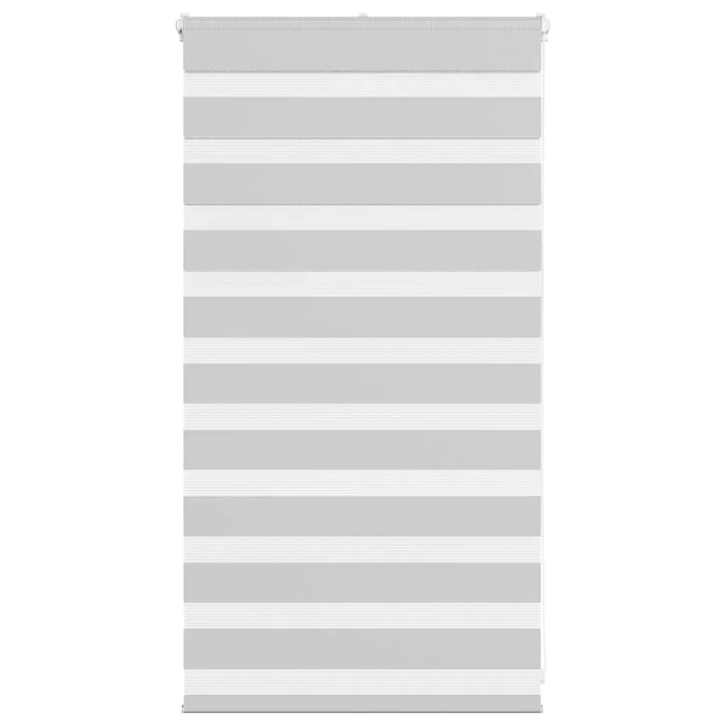 vidaXL Zebra Blind Light Grey 90x100 cm Fabric Width 85.9 cm Polyester