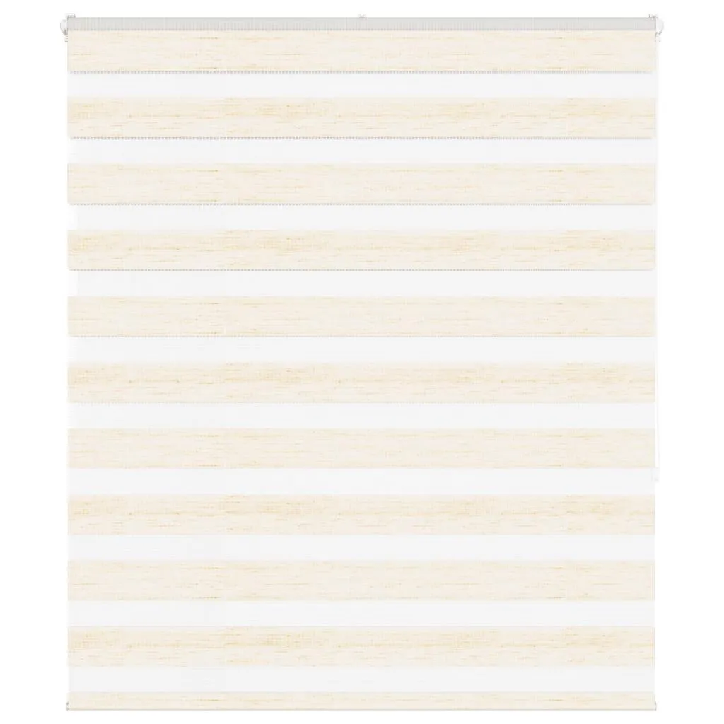 vidaXL Zebra Blind Marble Beige 125x150 cm Fabric Width 120.9 cm Polyester