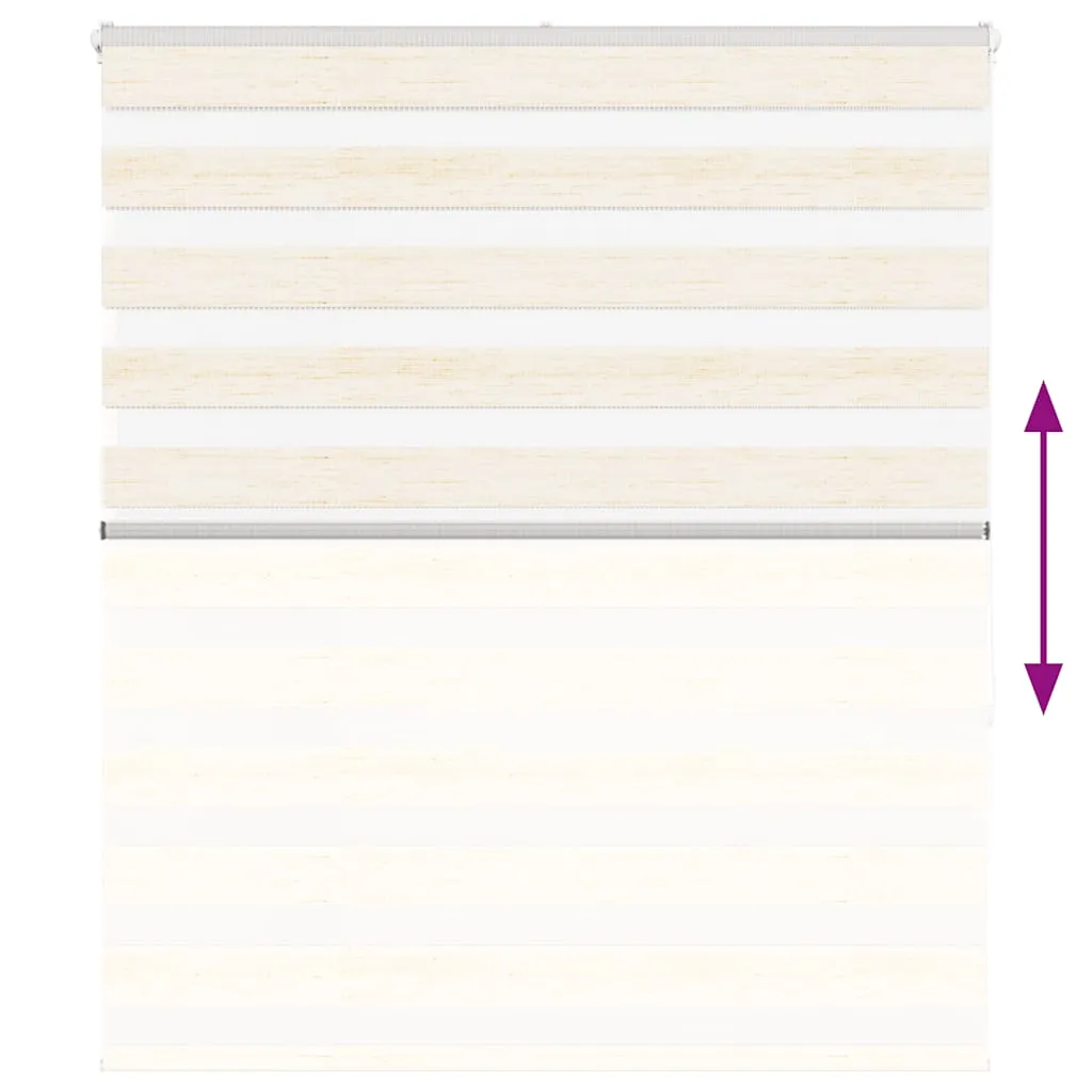 vidaXL Zebra Blind Marble Beige 125x150 cm Fabric Width 120.9 cm Polyester