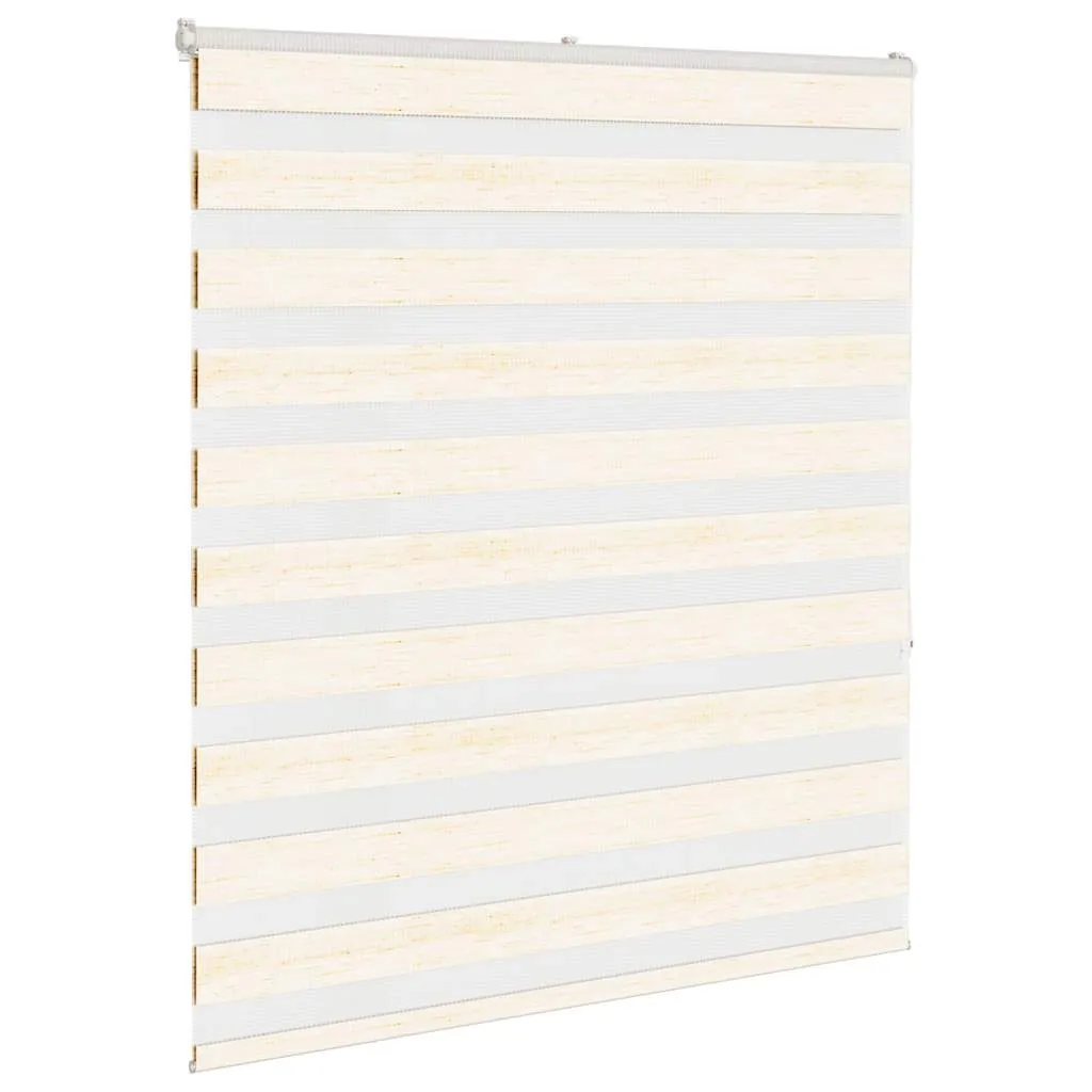 vidaXL Zebra Blind Marble Beige 125x150 cm Fabric Width 120.9 cm Polyester