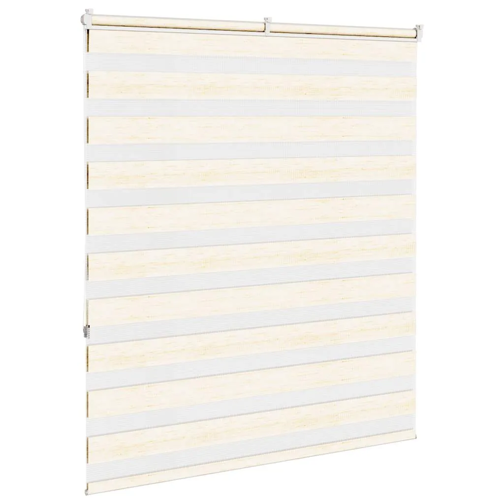 vidaXL Zebra Blind Marble Beige 130x150 cm Fabric Width 125.9 cm Polyester