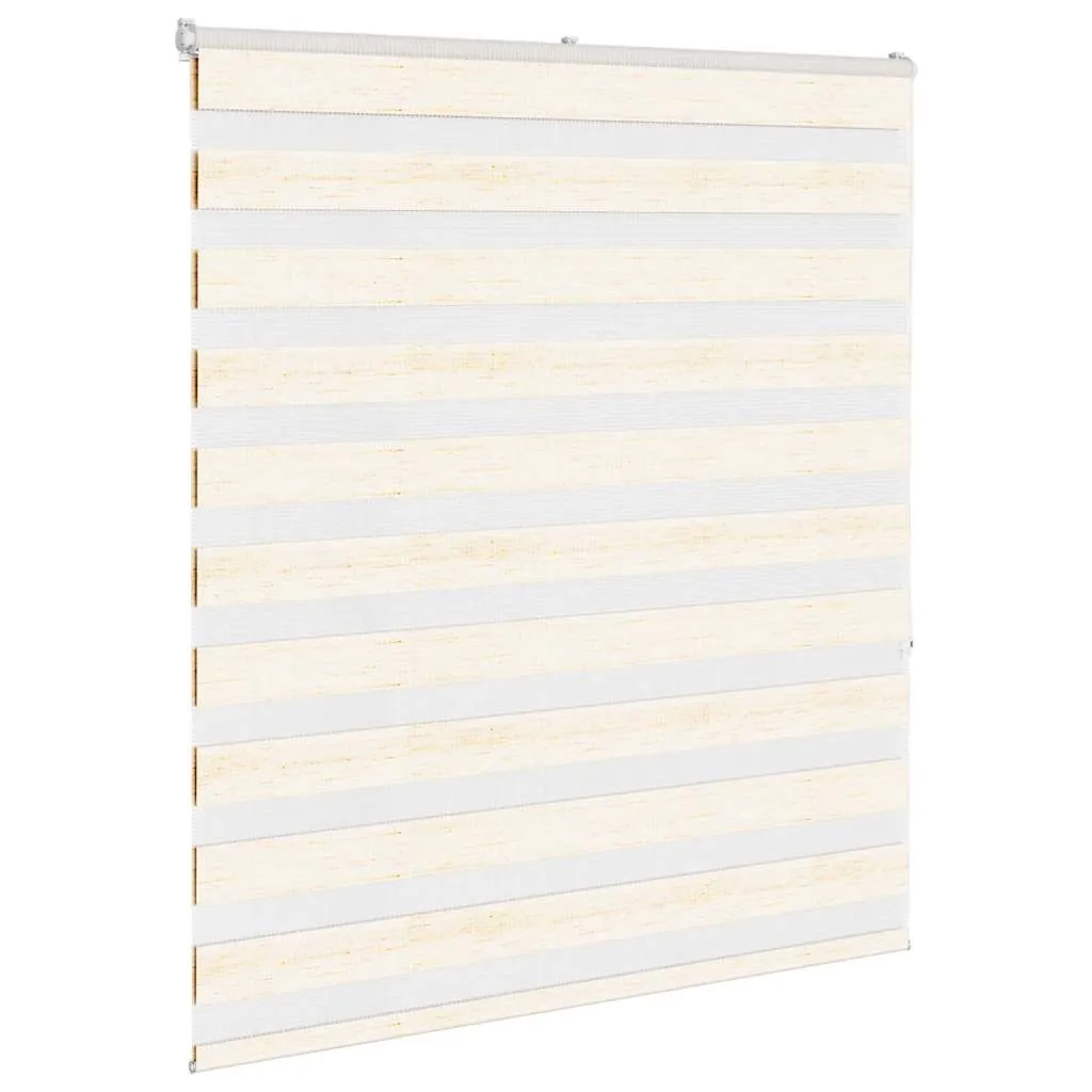 vidaXL Zebra Blind Marble Beige 130x150 cm Fabric Width 125.9 cm Polyester