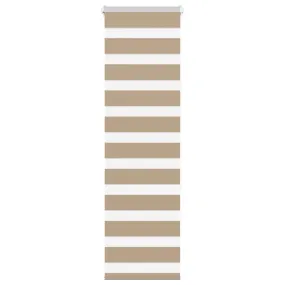 vidaXL Zebra Blind Sand Brown 50x150 cm Fabric Width 45.9 cm Polyester